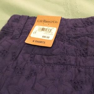 GH Bass Women’s Purple islet Shorts NEW/TAGS Sz 4
